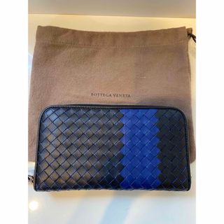 ボッテガ(Bottega Veneta) 長財布(メンズ)（ブルー・ネイビー/青色系 