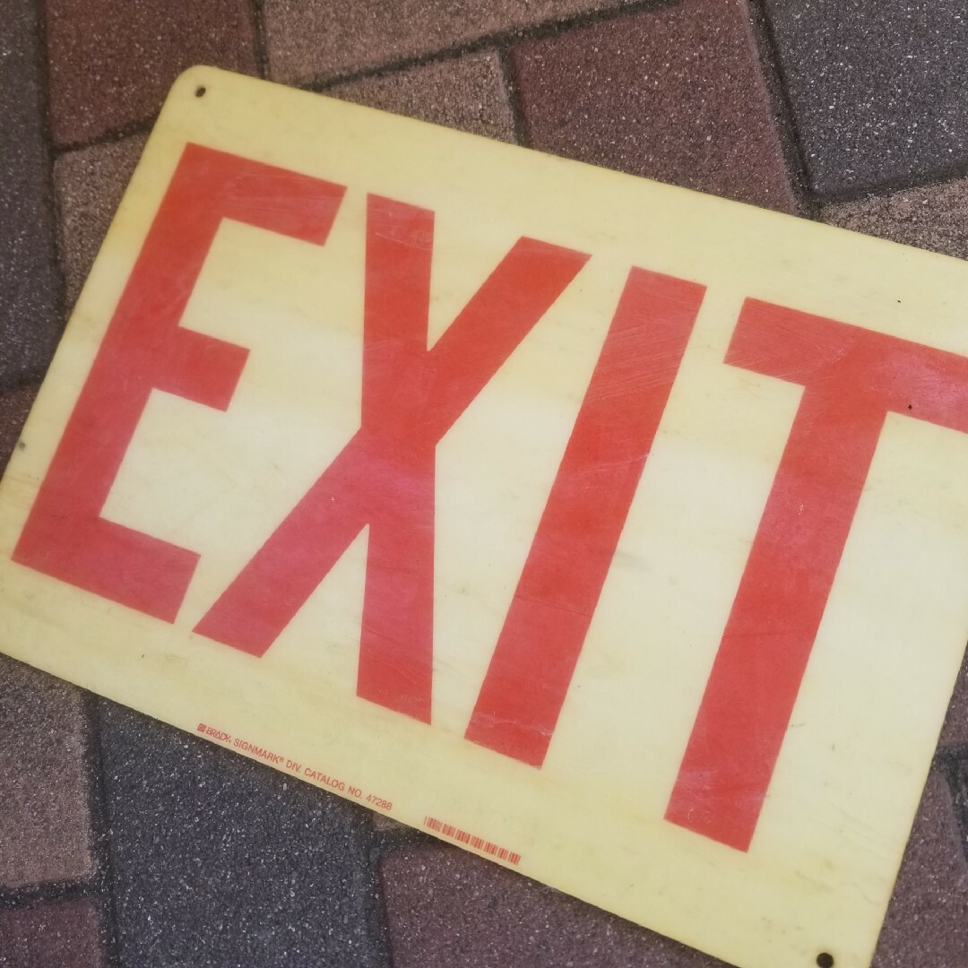 Vintage EXIT ヴィンテージサイン　USA エンタメ/ホビーの美術品/アンティーク(版画)の商品写真