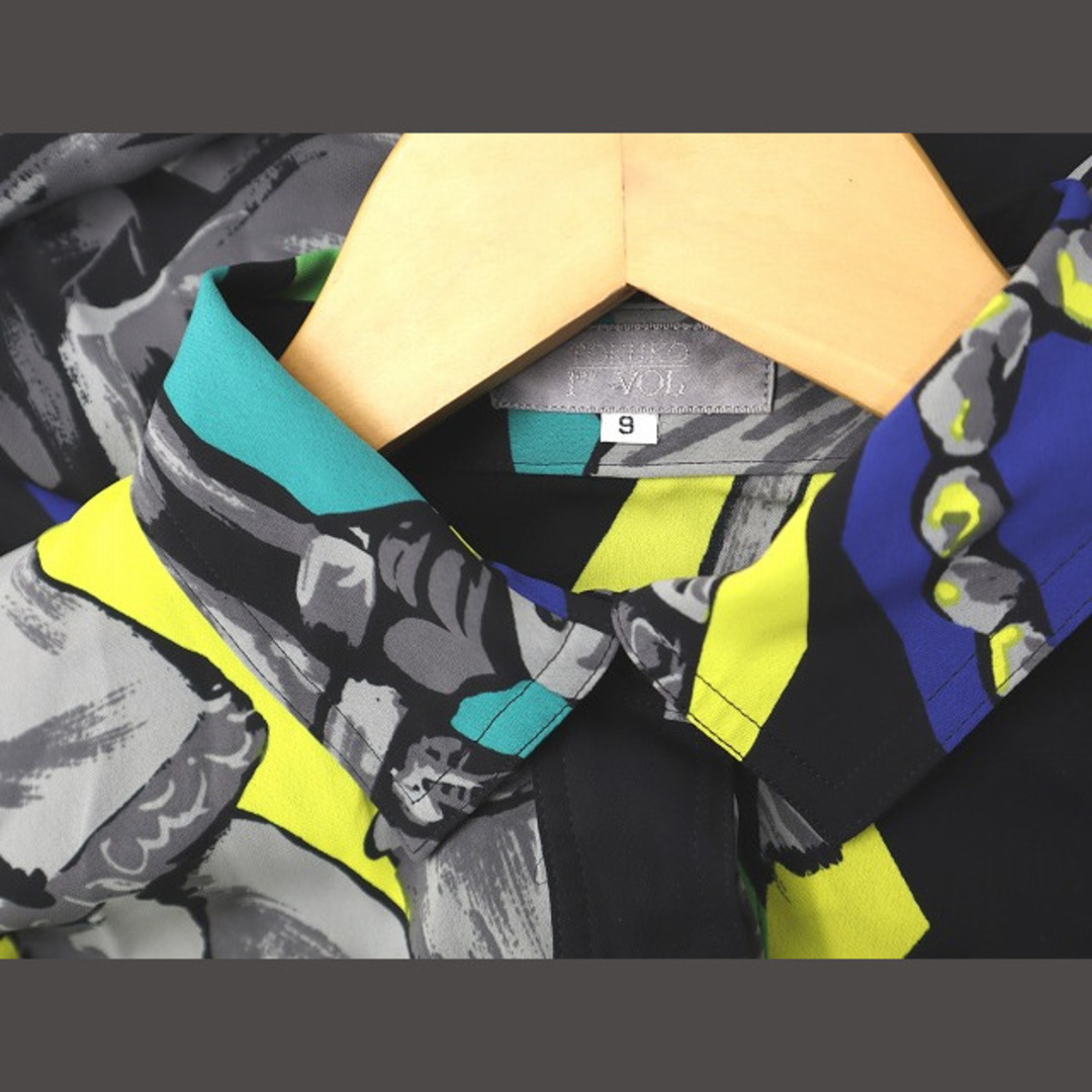 TOKUKO 1er VOL 総柄 長袖 チュニック シャツ 9 マルチカラー レディースのトップス(シャツ/ブラウス(長袖/七分))の商品写真