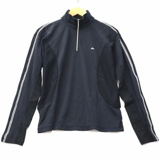 エレッセ(ellesse)のエレッセ 袖部分メッシュ ハーフジップ ポロシャツ トップス M ブラック(カットソー(長袖/七分))