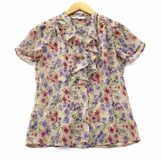 ローラアシュレイ(LAURA ASHLEY)のローラアシュレイ フラワープリント フリル シフォン ブラウス 7(シャツ/ブラウス(半袖/袖なし))