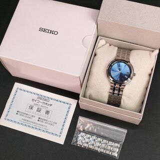 セイコー(SEIKO)の極美品【稼働品】SEIKO　セイコー　7B62　ブルー　シルバー　ソーラー(腕時計(アナログ))