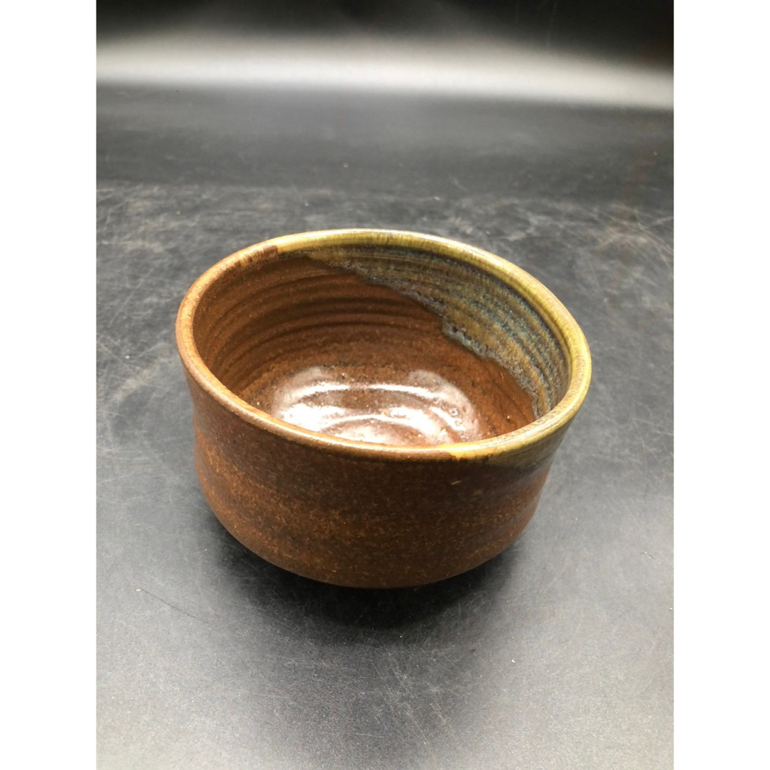 備前焼　抹茶碗　茶道具　華道　茶器　三角の陶印　工芸品　古美術 エンタメ/ホビーの美術品/アンティーク(陶芸)の商品写真