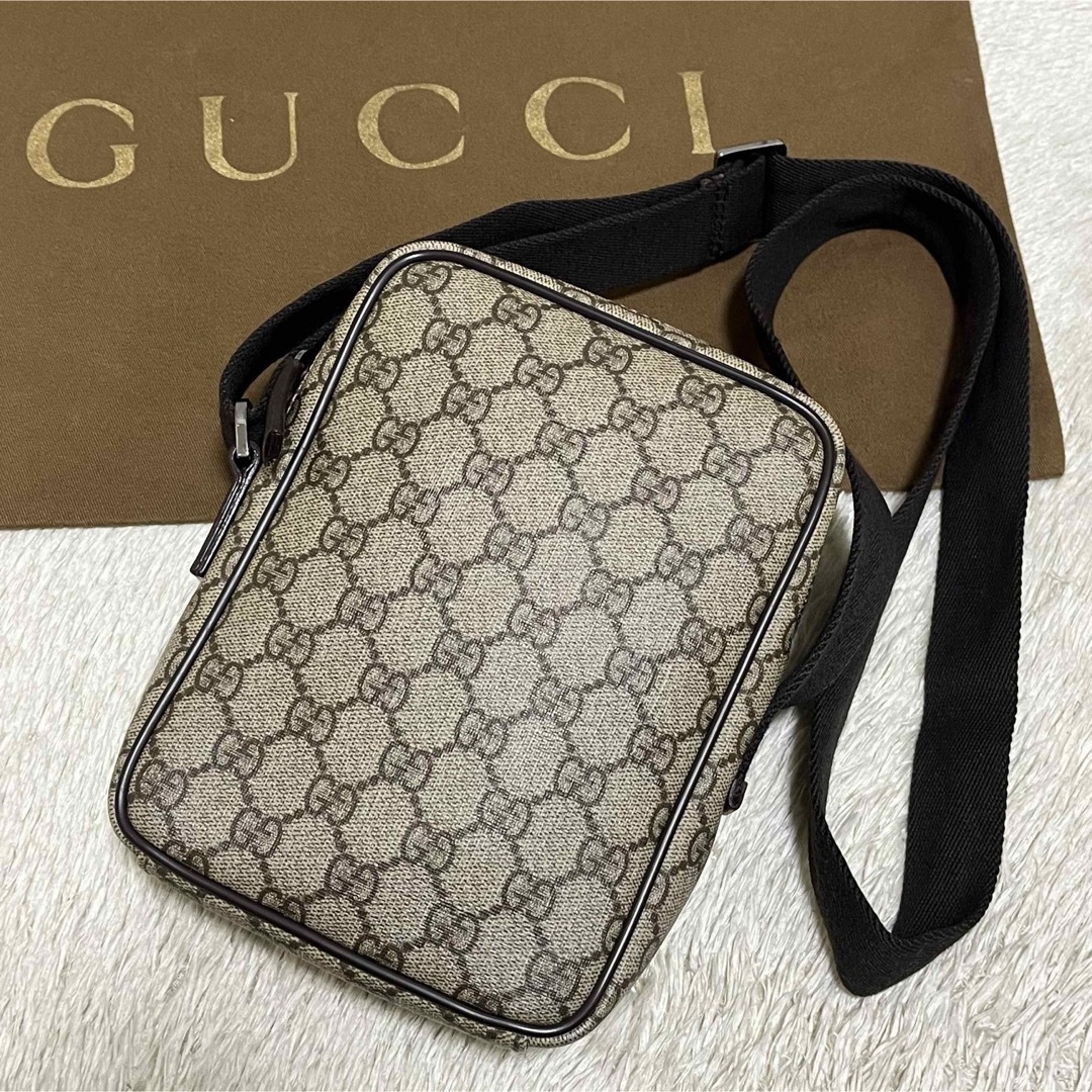 Gucci(グッチ)の720✨美品✨グッチ ショルダーバッグ GGスプリーム PVC レザー 斜め掛け レディースのバッグ(ショルダーバッグ)の商品写真