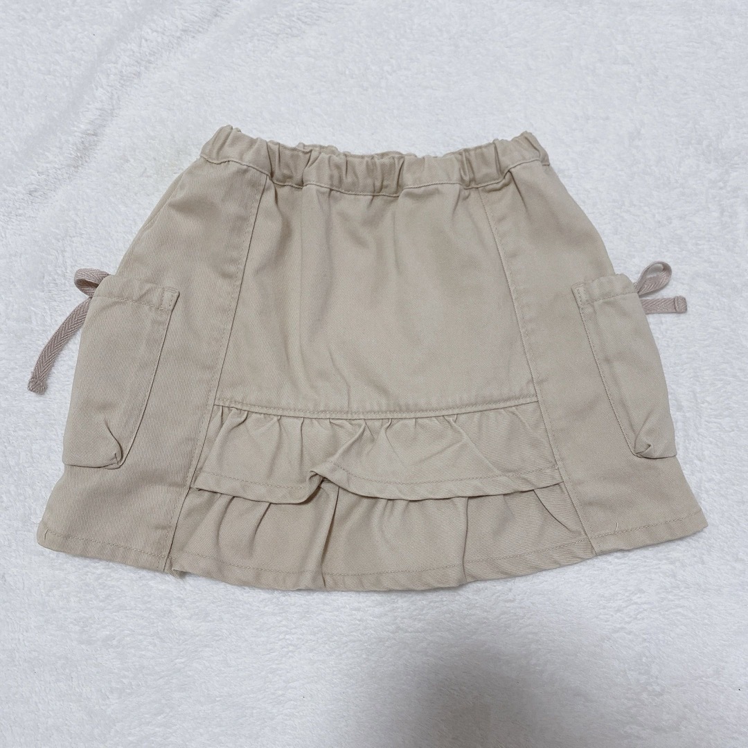 COMME CA ISM(コムサイズム)の【COMME CA ISM】チノスカート　フリルスカート キッズ/ベビー/マタニティのキッズ服女の子用(90cm~)(スカート)の商品写真