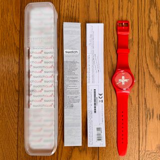 スウォッチ(swatch)のSWATCH スウォッチ 腕時計 限定モデル スイス 赤 国旗モチーフ(腕時計(アナログ))