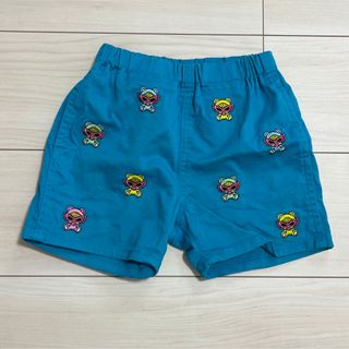 ヒステリックミニ(HYSTERIC MINI)のテディ刺繍ハーパン青(パンツ/スパッツ)