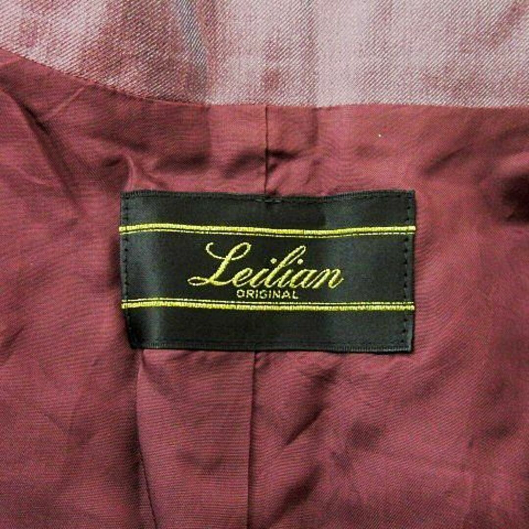 leilian(レリアン)のレリアン シルク テーラード ジャケット 玉虫色 9 パープル IBO49 レディースのジャケット/アウター(その他)の商品写真