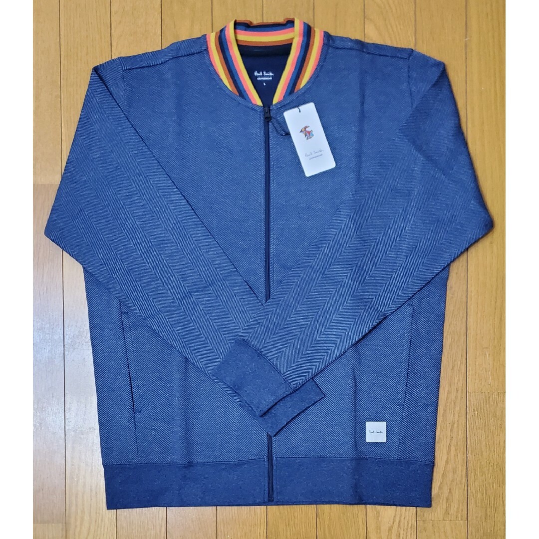 Paul Smith(ポールスミス)のポールスミス　新品　メンズ　ジップアップスウェット(シェブロン/ブルーL) メンズのトップス(スウェット)の商品写真