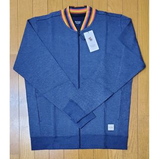 ポールスミス(Paul Smith)のポールスミス　新品　メンズ　ジップアップスウェット(シェブロン/ブルーL)(スウェット)