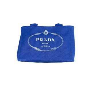 プラダ(PRADA)のプラダ PRADA カナパ トート キャンパス ブルー キャンパス レディース ハンドバッグ(ハンドバッグ)