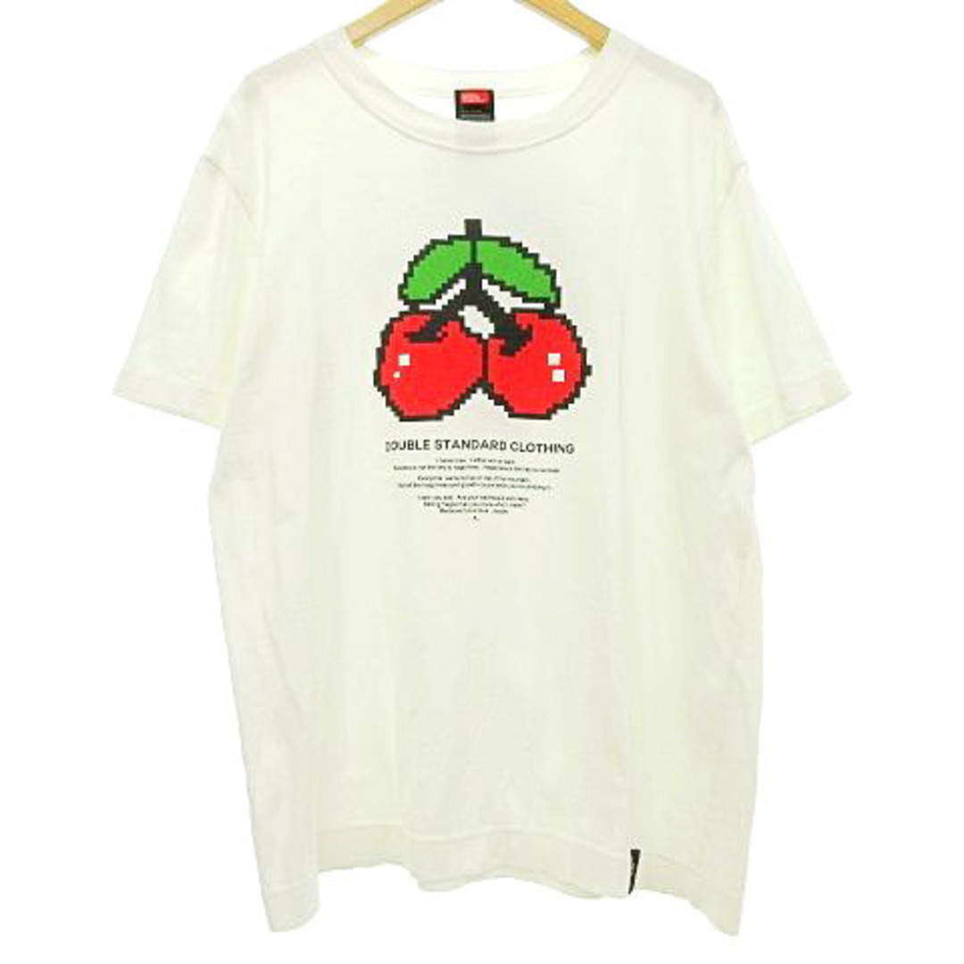 DOUBLE STANDARD CLOTHING(ダブルスタンダードクロージング)のダブルスタンダードクロージング 23AW ピクセル チェリーTシャツ F 白  レディースのトップス(Tシャツ(半袖/袖なし))の商品写真