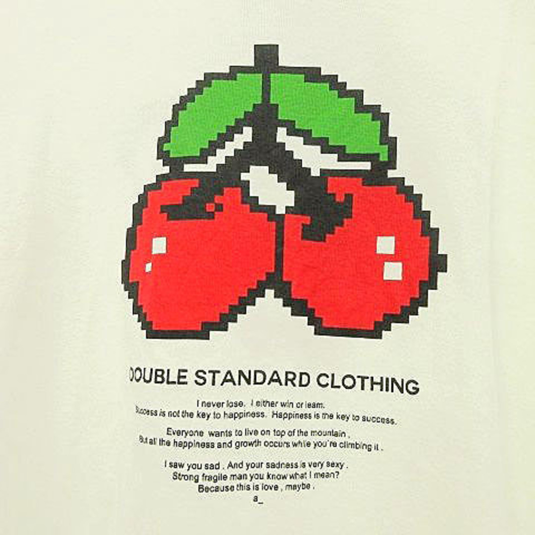 DOUBLE STANDARD CLOTHING(ダブルスタンダードクロージング)のダブルスタンダードクロージング 23AW ピクセル チェリーTシャツ F 白  レディースのトップス(Tシャツ(半袖/袖なし))の商品写真