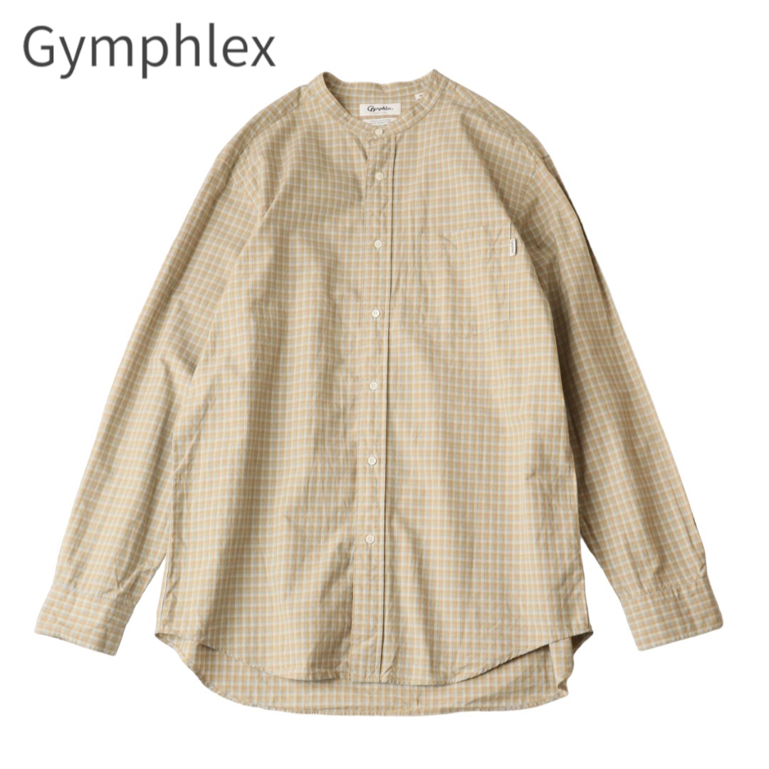 GYMPHLEX(ジムフレックス)のGymphlex ジムフレックス チェック バンドカラーシャツ メンズのトップス(シャツ)の商品写真