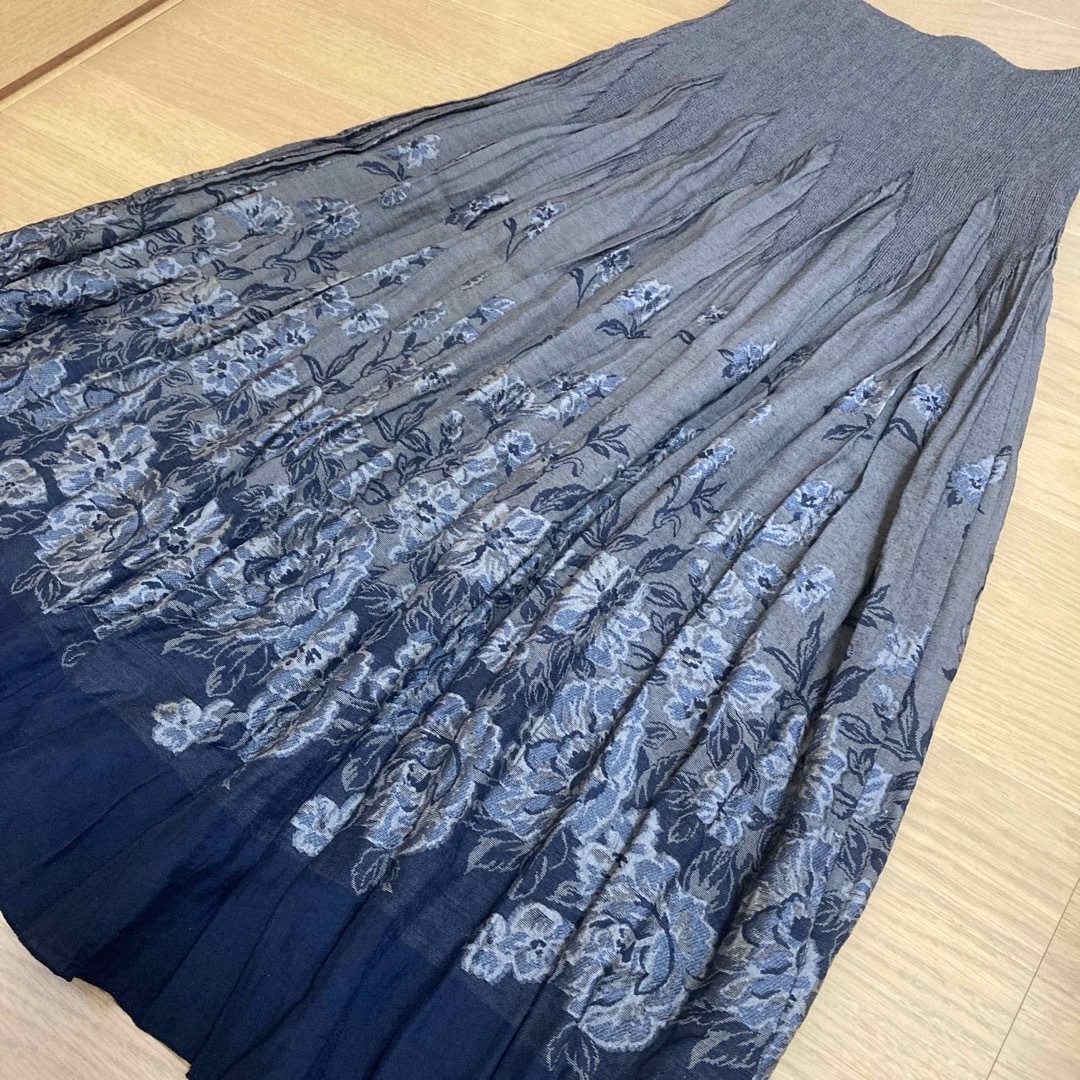 R&B プリーツ　ロング　スカート　レトロ レディースのスカート(ロングスカート)の商品写真