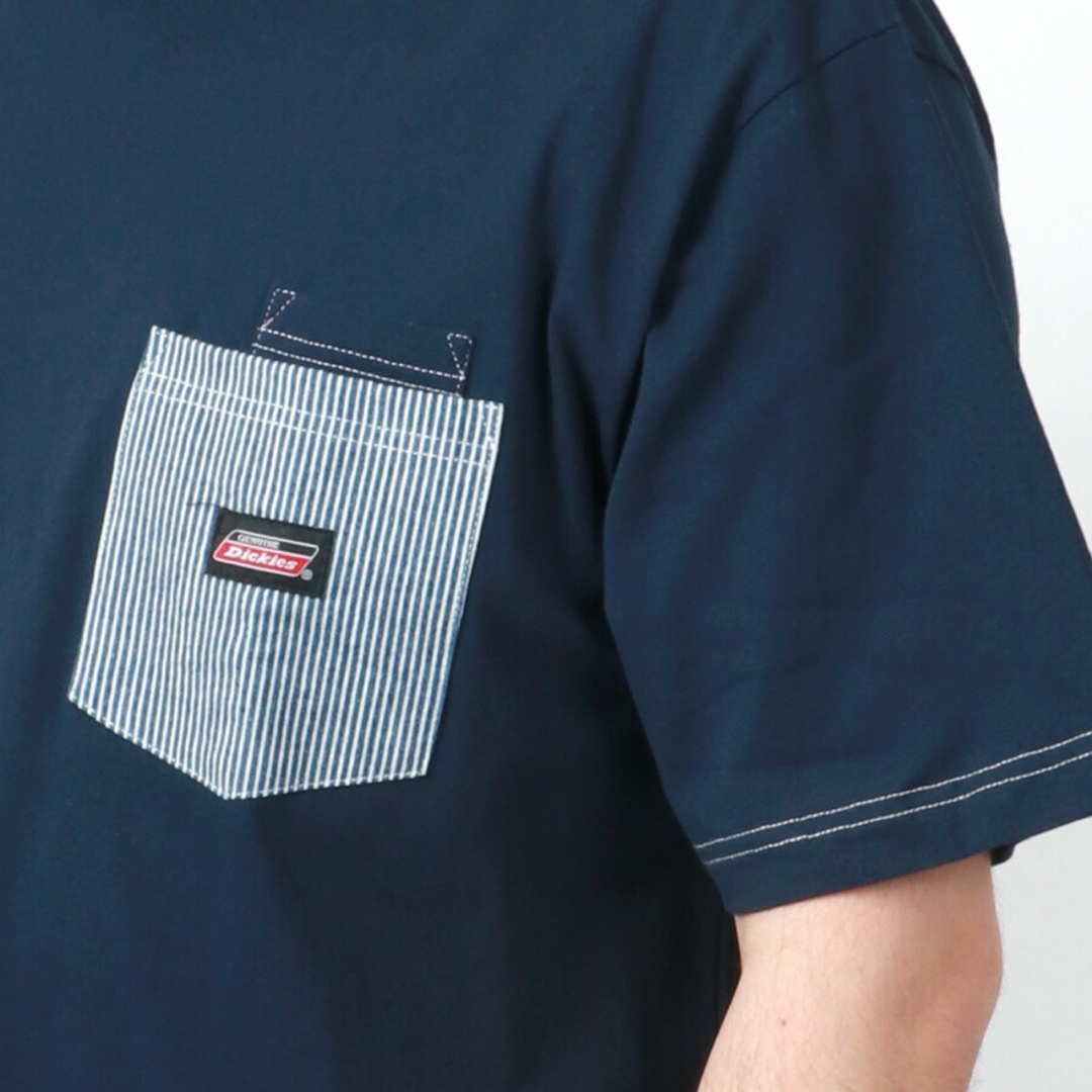 Dickies(ディッキーズ)のディッキーズ 半袖Tシャツ ネイビー2L ポケットデザイン メンズのトップス(Tシャツ/カットソー(半袖/袖なし))の商品写真