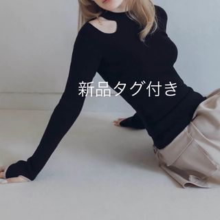 バブルス(Bubbles)のNavi knit tops Black(カットソー(長袖/七分))