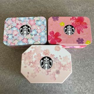 スターバックス(Starbucks)のスターバックス　サクラ　空缶 ３つセット(小物入れ)