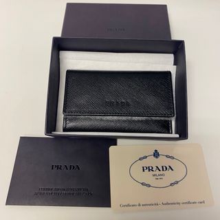 PRADA - 新品　プラダ　サフィールレザー　６連キーケース　BLK　箱/カード　正規品