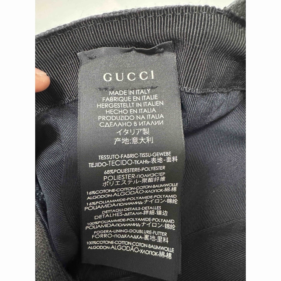 Gucci(グッチ)のGUCCI グッチ　キャップ　キャンバス　ブラック　GG メンズの帽子(キャップ)の商品写真