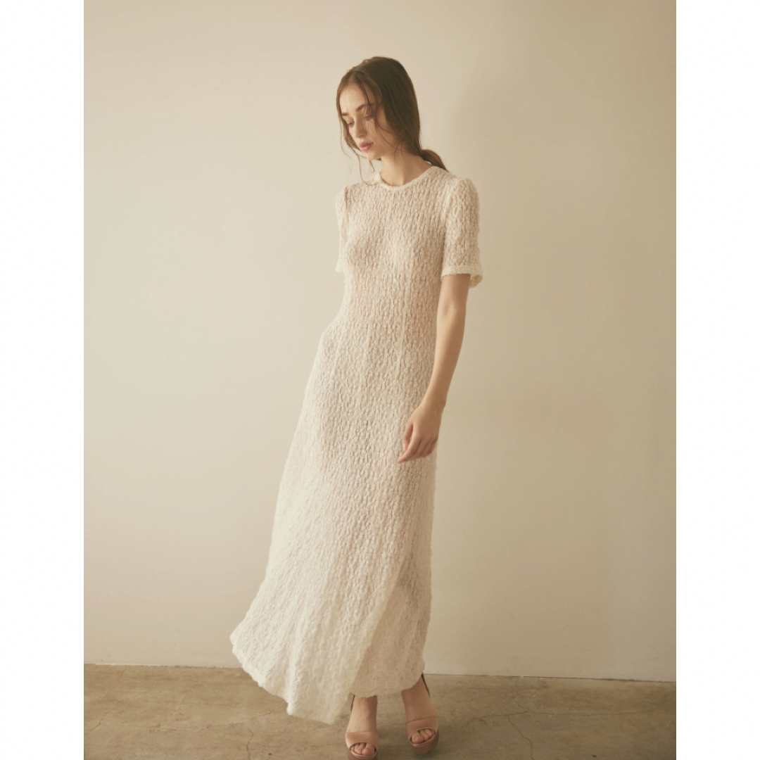 Verybrain(ベリーブレイン)のVD-237 Lace Round Neck Long Dress レディースのワンピース(ロングワンピース/マキシワンピース)の商品写真