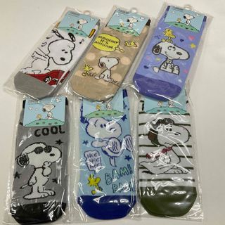 スヌーピー ソックス　6足セット　スヌーピー のびのびソックス　SNOOPY(ソックス)