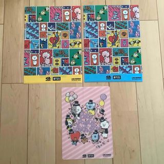 ビーティーイシビル(BT21)のBT21 くら寿司　下じき　クリアファイル　3点セット(キャラクターグッズ)