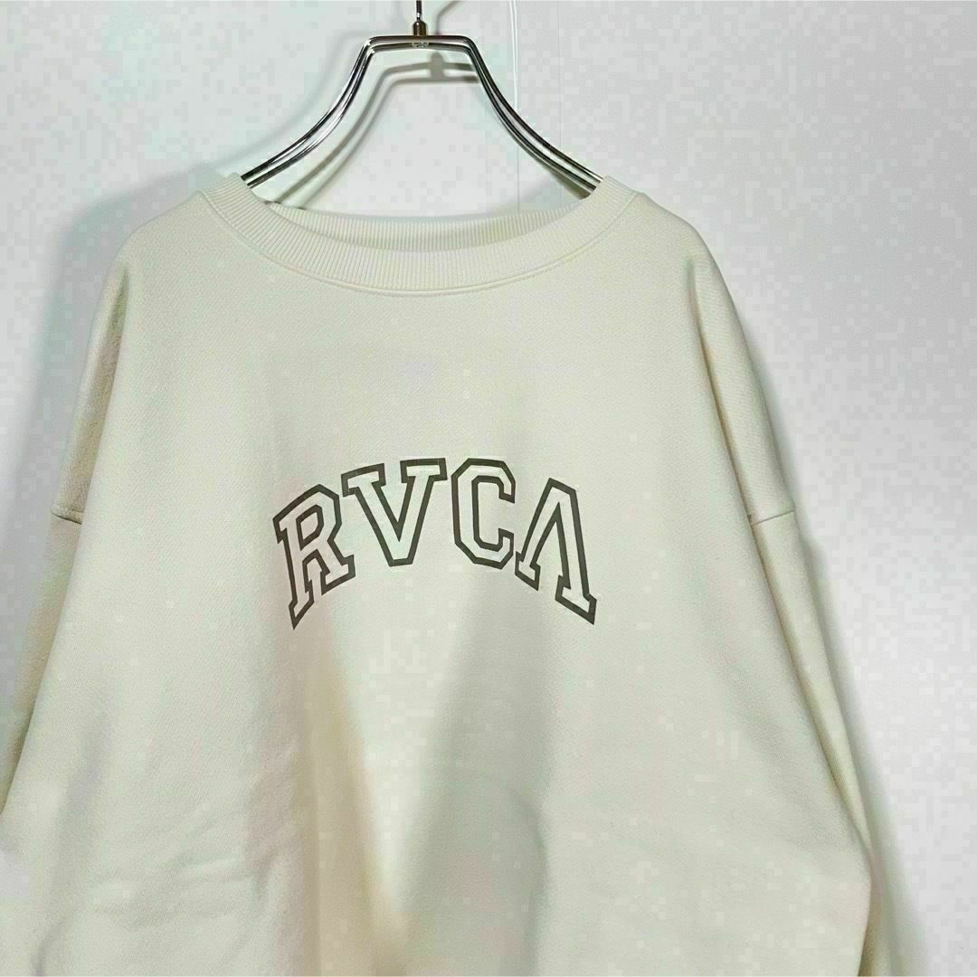 RVCA(ルーカ)の新品 RVCA ルーカ ロゴ スウェット トレーナー 白 メンズ f75 メンズのトップス(スウェット)の商品写真