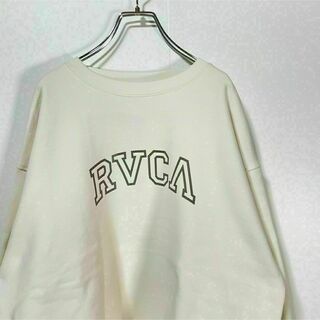 新品 RVCA ルーカ ロゴ スウェット トレーナー 白 メンズ f75