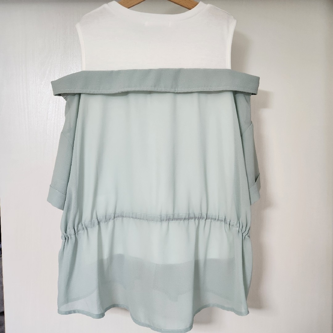 しまむら(シマムラ)のCharmGirl　ドッキングシアーシャツ　150 キッズ/ベビー/マタニティのキッズ服女の子用(90cm~)(Tシャツ/カットソー)の商品写真