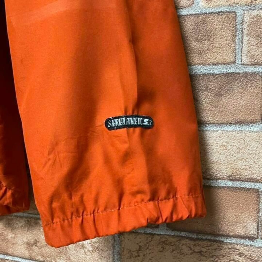 スターター　ナイロンジャケット　刺繍ロゴ　オレンジ　マウンテンパーカー　M