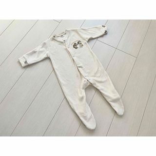 ベイビー(Baby!)のBaby！足付きロンパース　75cm タオル地　くま柄(カバーオール)