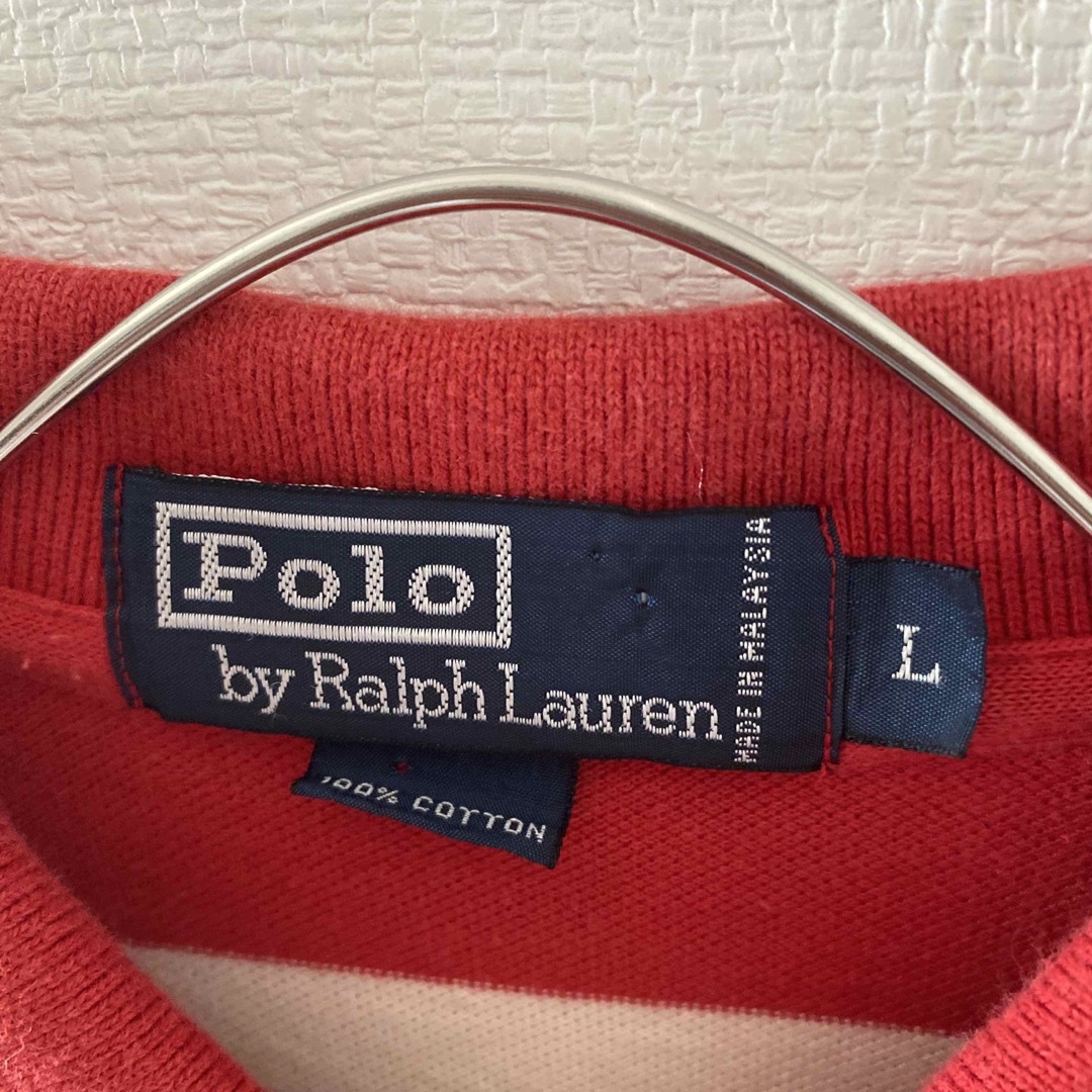 POLO RALPH LAUREN(ポロラルフローレン)のPOLORALPHLAURENポロラルフローレンラガーシャツメンズ長袖ボーダーL メンズのトップス(シャツ)の商品写真