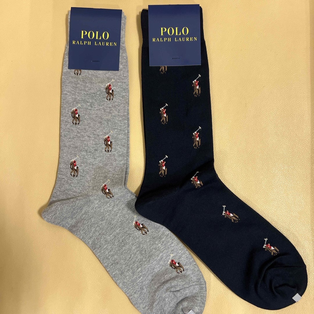 POLO RALPH LAUREN(ポロラルフローレン)の人気品‼️新品　男性　ポロラルフローレン　綿ソックス2足組　送料無料 メンズのレッグウェア(ソックス)の商品写真