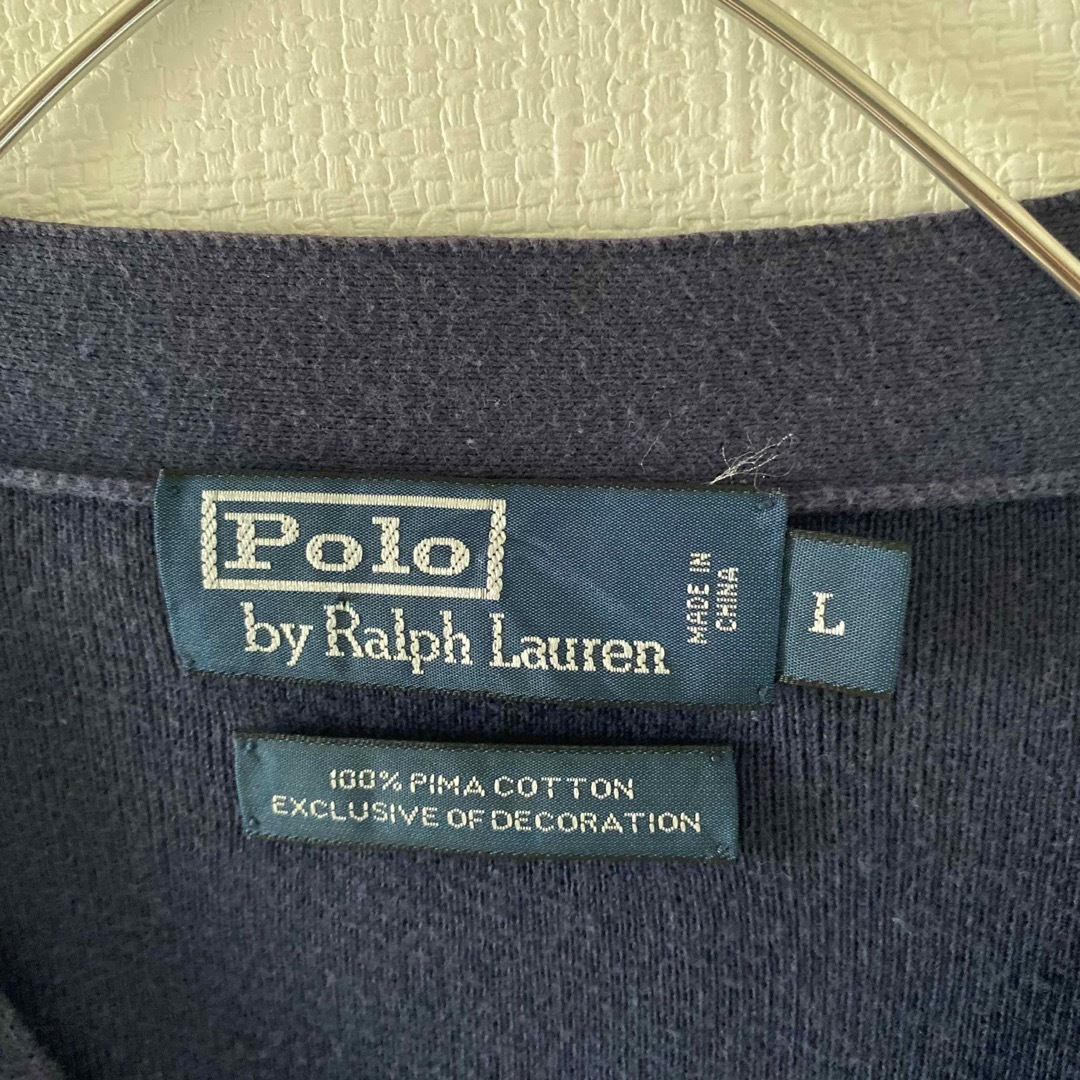 POLO RALPH LAUREN(ポロラルフローレン)のRalphLaurenラルフローレンニットセーターカーディガンネイビー紺Lメンズ メンズのトップス(カーディガン)の商品写真