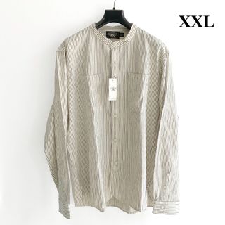 ダブルアールエル(RRL)の23FW 新品 RRL ダブルアールエル ストライプ ワークシャツ 長袖 XXL(シャツ)