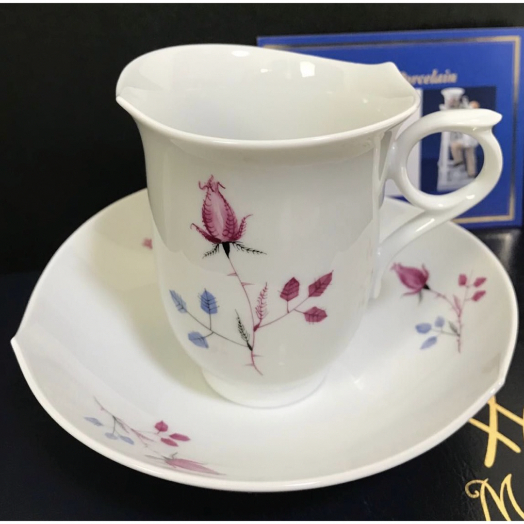 MEISSEN(マイセン)の★美品　マイセン　ハインツ ヴェルナー 薔薇文様  ペアコーヒーカップ&ソーサー インテリア/住まい/日用品のキッチン/食器(食器)の商品写真