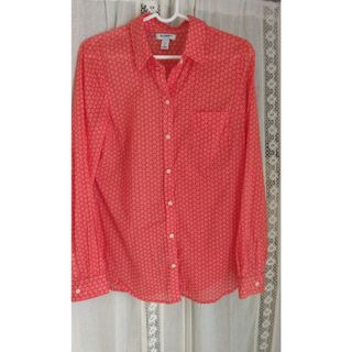 オールドネイビー(Old Navy)のオレンジ色シャツ(シャツ/ブラウス(長袖/七分))