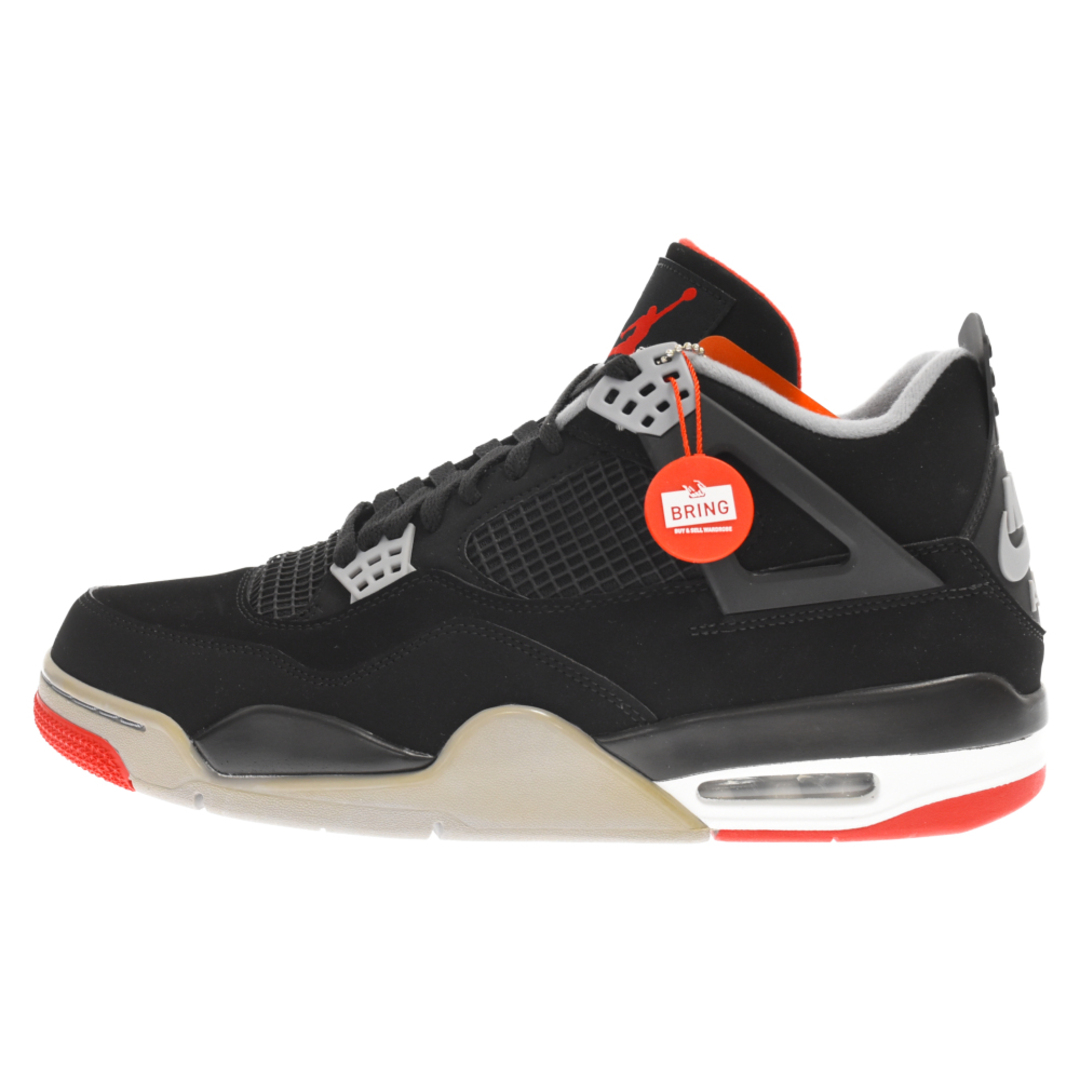 NIKE(ナイキ)のNIKE ナイキ AIR JORDAN 4 RETRO FIRE RED-CEMENT エアジョーダン4 レトロ ブレッド ハイカットスニーカー ブラック US12 308497-060 メンズの靴/シューズ(スニーカー)の商品写真