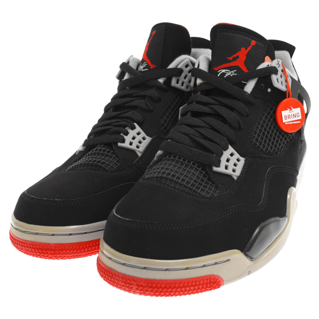 NIKE(ナイキ)のNIKE ナイキ AIR JORDAN 4 RETRO FIRE RED-CEMENT エアジョーダン4 レトロ ブレッド ハイカットスニーカー ブラック US12 308497-060 メンズの靴/シューズ(スニーカー)の商品写真