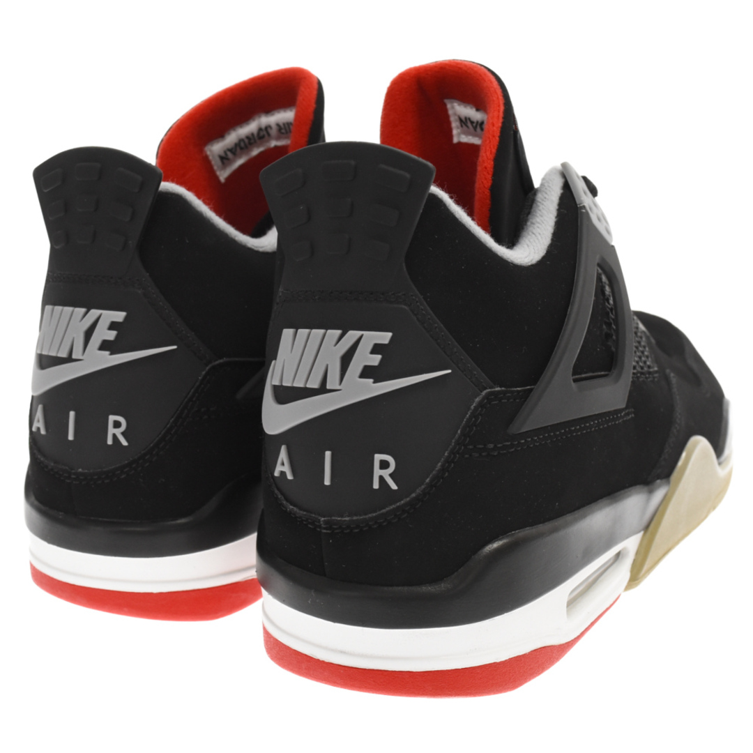 NIKE(ナイキ)のNIKE ナイキ AIR JORDAN 4 RETRO FIRE RED-CEMENT エアジョーダン4 レトロ ブレッド ハイカットスニーカー ブラック US12 308497-060 メンズの靴/シューズ(スニーカー)の商品写真