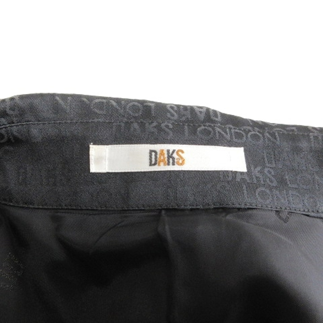 DAKS(ダックス)のダックス 美品 ジャケット 背抜き ロゴ ベルト コットン 総柄 黒 M位 レディースのジャケット/アウター(その他)の商品写真