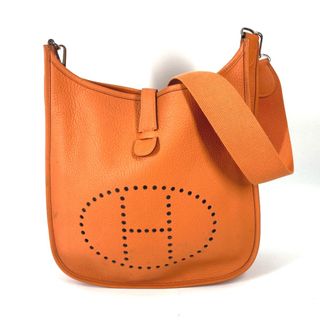 エルメス(Hermes)のエルメス HERMES エブリンGM 2 パンチングHロゴ 斜め掛け カバン  ショルダーバッグ トリヨンクレマンス K□刻 オレンジ(ショルダーバッグ)