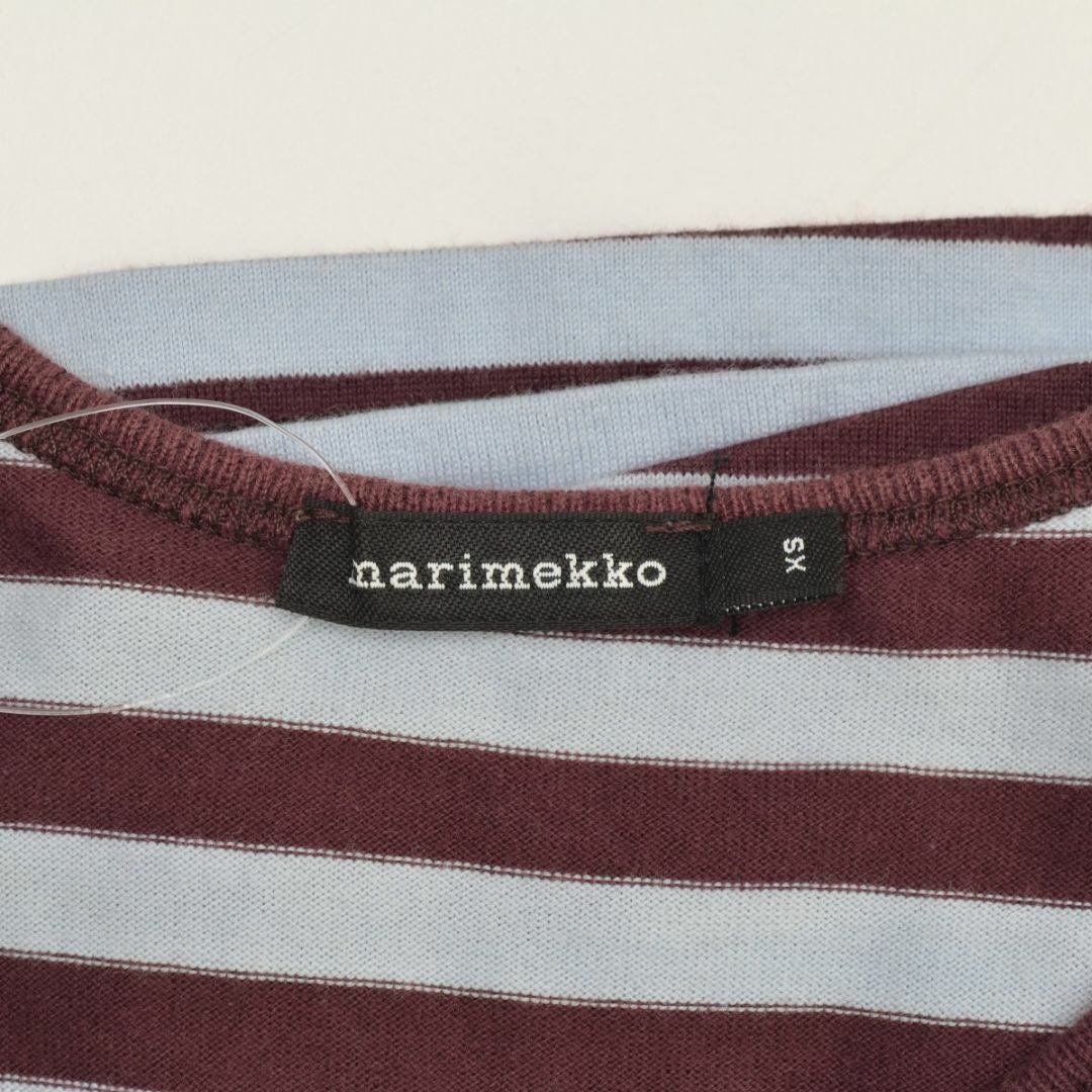 marimekko(マリメッコ)の【MARIMEKKO】ボーダー Aライン七分袖ワンピース レディースのワンピース(ひざ丈ワンピース)の商品写真