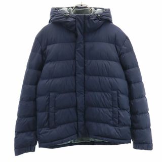 ユニクロ(UNIQLO)のユニクロ ダウンジャケット M ネイビー UNIQLO フード付 メンズ 古着 【240316】(ダウンジャケット)