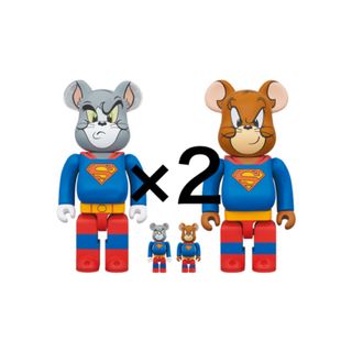 メディコムトイ(MEDICOM TOY)の×2 BE@RBRICK  TOM JERRY SUPERMAN 100&400(キャラクターグッズ)