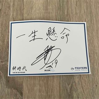 ホッカイドウニホンハムファイターズ(北海道日本ハムファイターズ)の玉井大翔　サイン(スポーツ選手)