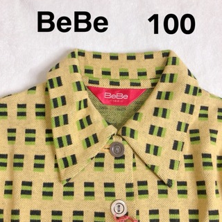 ベベ(BeBe)の子ども　トップス　新品　チェック　幾何学　100 べべ(ブラウス)