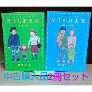 シュウエイシャ(集英社)の今日もお天気(すくすく編)(第2子誕生編) 桜沢エリカ　初版2冊セット 中古購入(女性漫画)