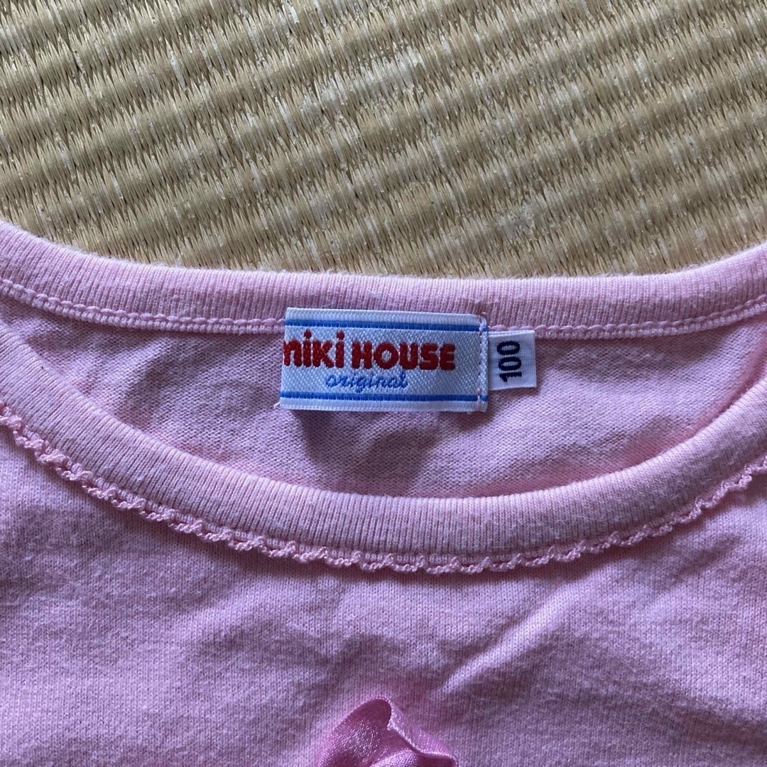 mikihouse(ミキハウス)の最終値下げ‼️ミキハウス     長そでTシャツ　サイズ100 キッズ/ベビー/マタニティのキッズ服女の子用(90cm~)(Tシャツ/カットソー)の商品写真